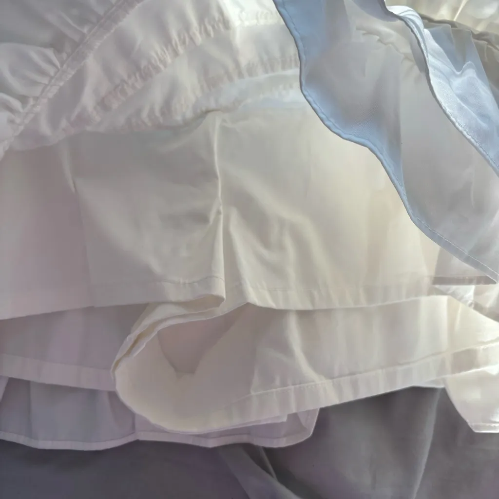 Zara White Ruffle Mini Skort - Image 4