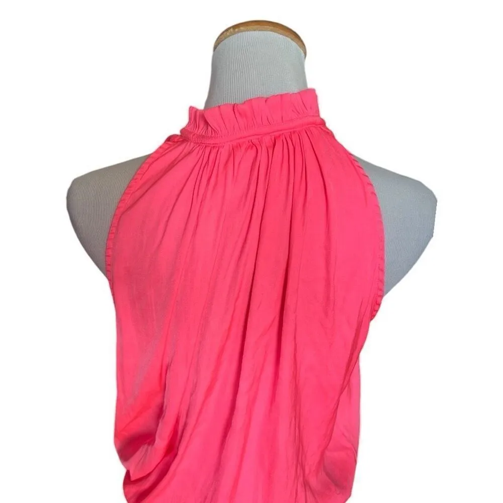 Womens Current Air Los Angeles Cara Sleeveless Pink Pleated Mini Dress - Sz M - Image 7