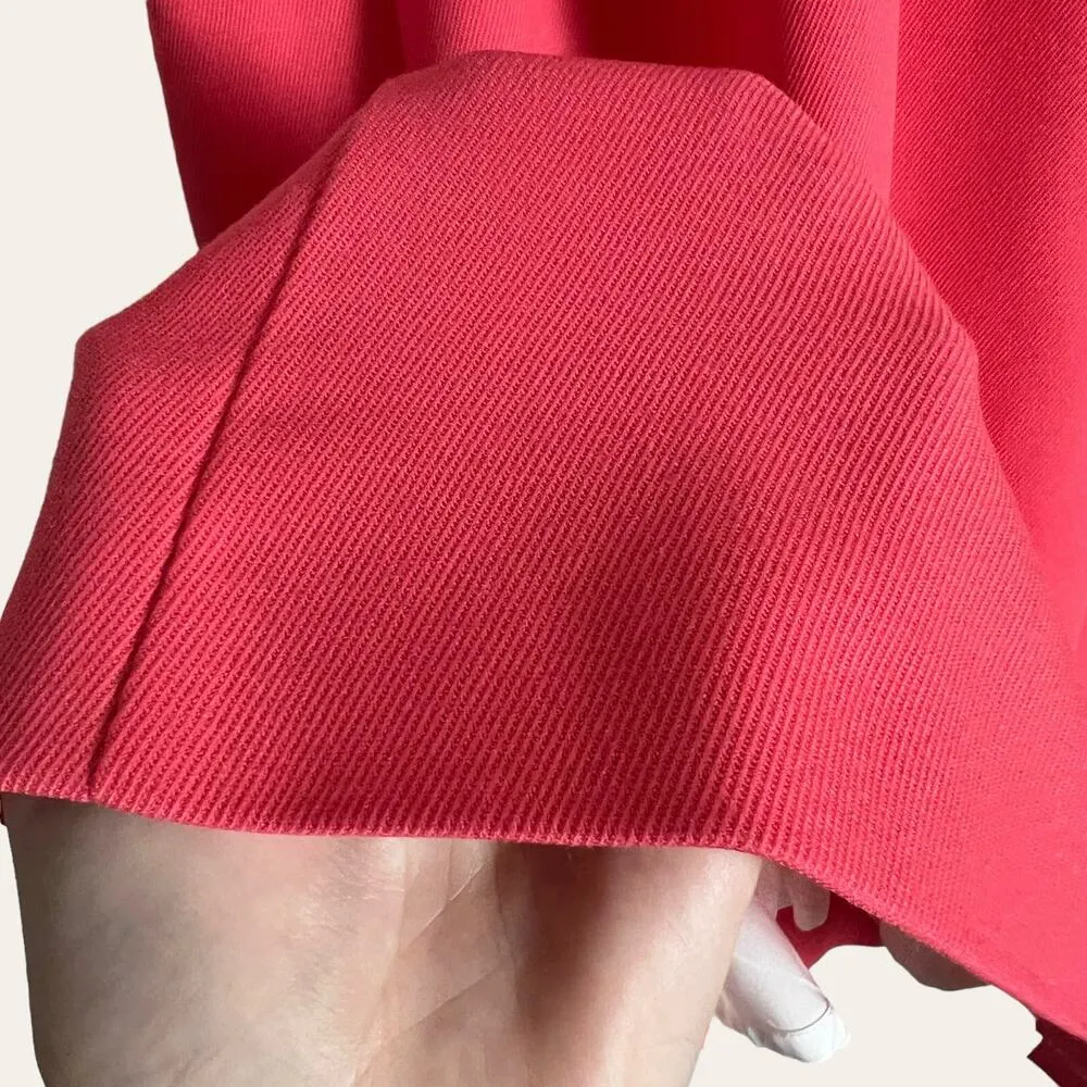 BOSS Hugo Boss Coral Pink Sleeveless Slim Fit Wool Twill Dress 4 - Image 8