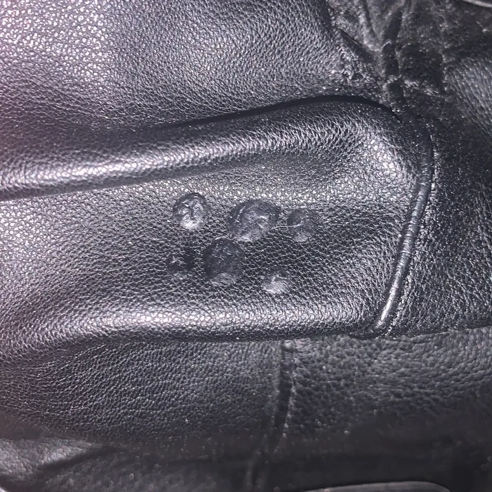 White Mountain black leather heeled Moto boots - Image 12