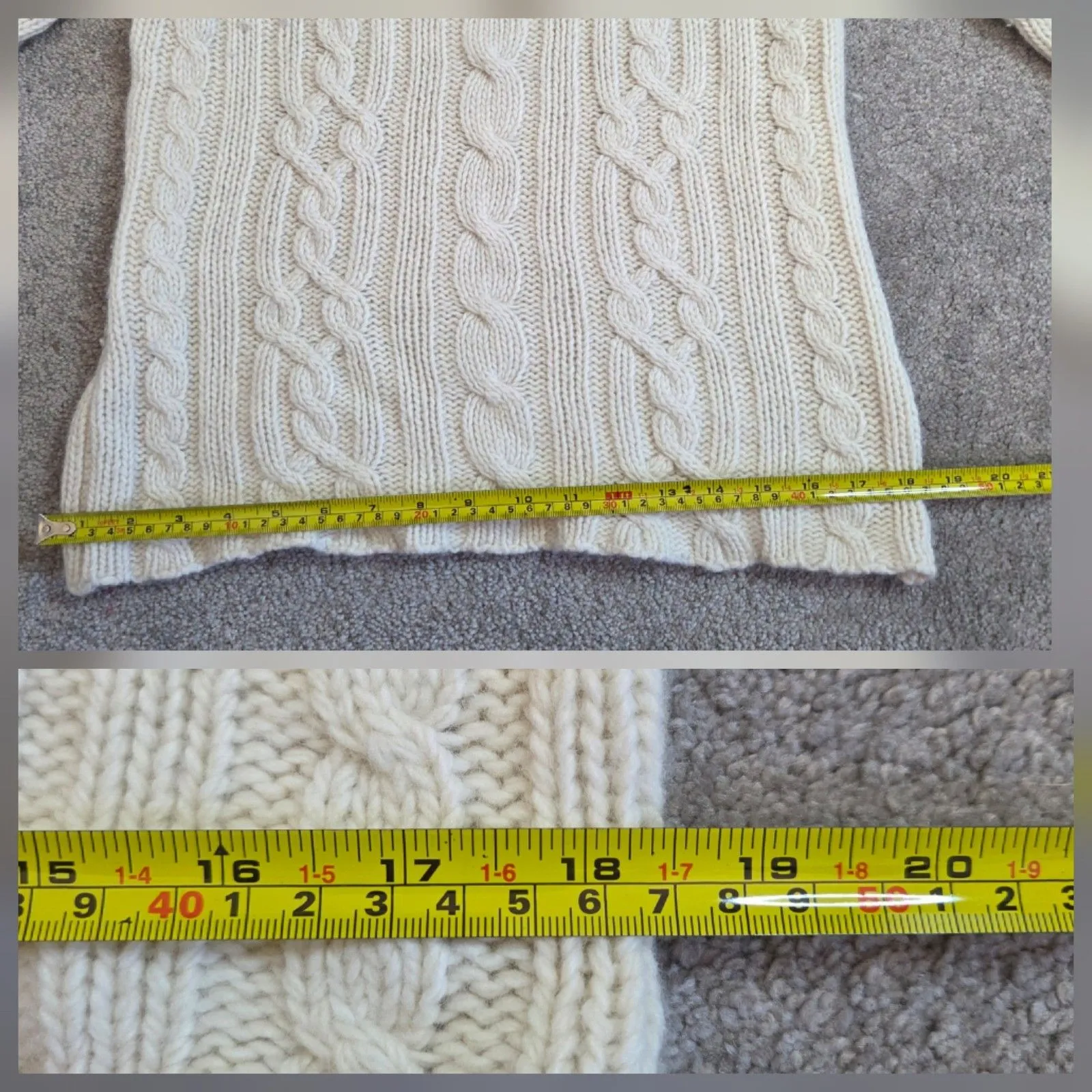 Old Navy Womens Large Vintage Cable Knit Hooded Sweater Y2K Bella Elena Gilbert - Image 11