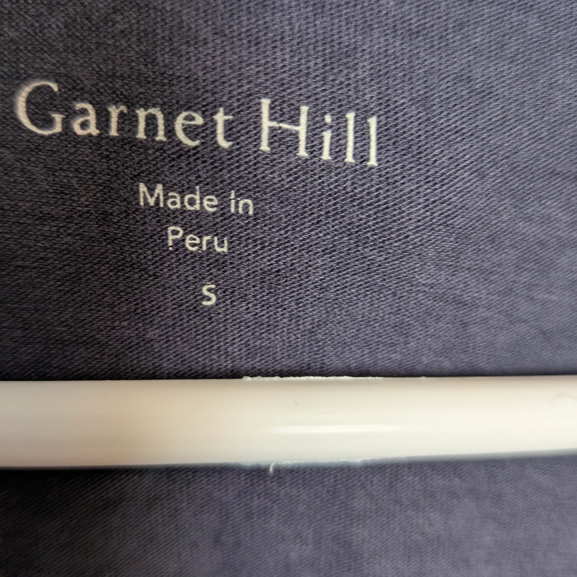 Garnet Hill Navy Short Sleeve Tee Size Small - Image 3