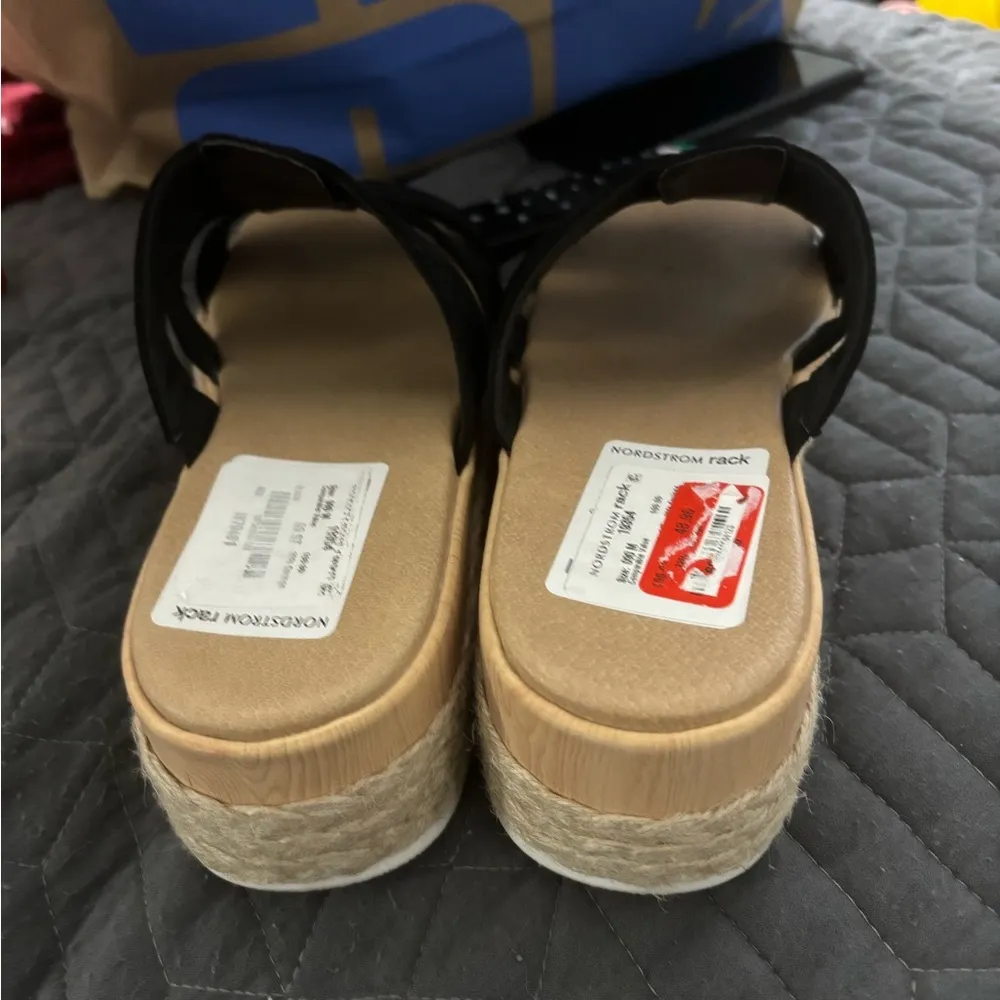 NWOT Dr scholls Electric platform wedge sandal black 9 - Image 9