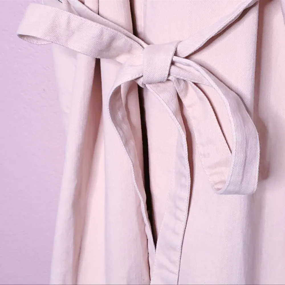 NWOT Anthropologie Holding Horses Regatta Wrap Dress Twill Denim Pink Size 12 - Image 13