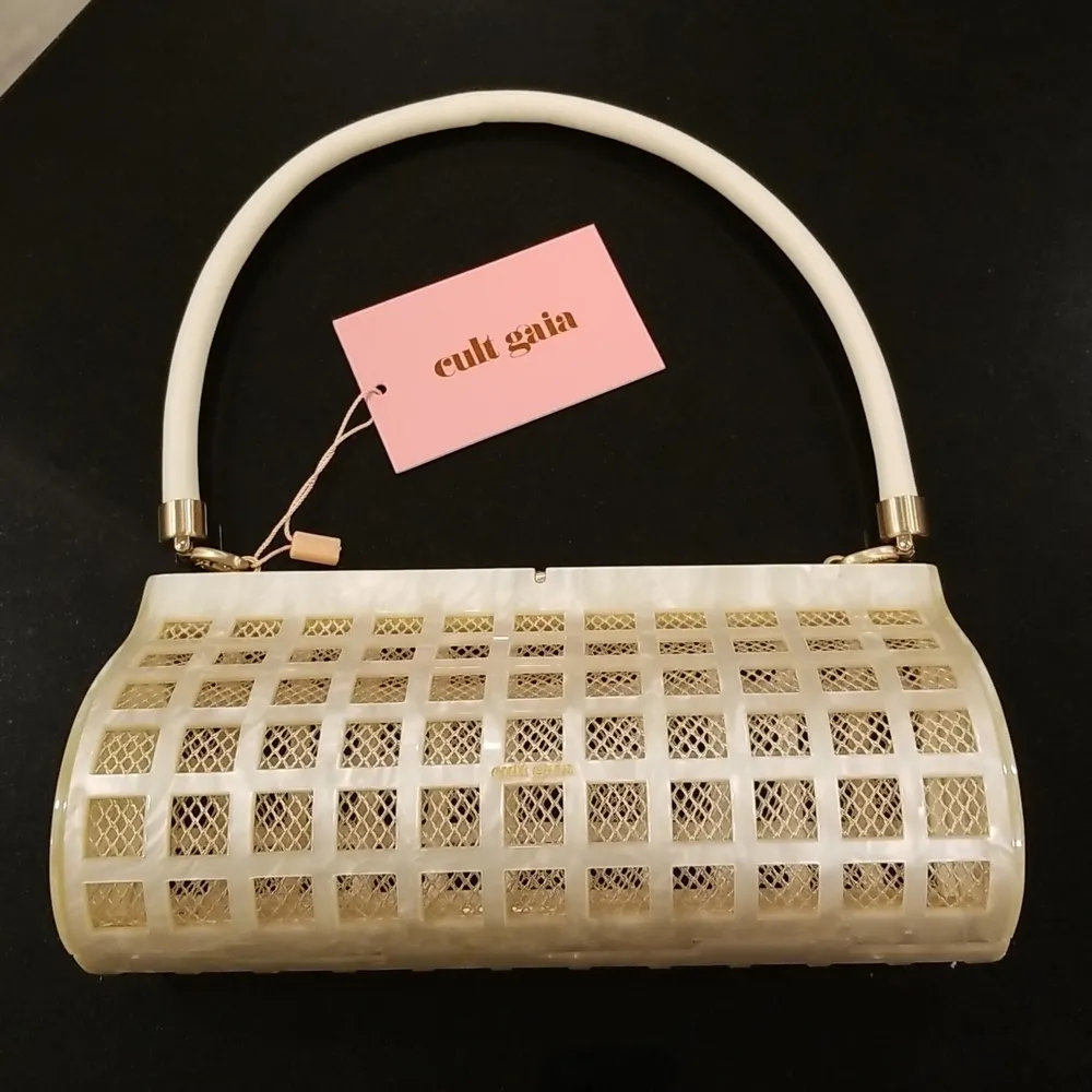 💕CULT GAIA💕 Alana Acrylic Shoulder Bag ~ Ivory NWT - Image 11