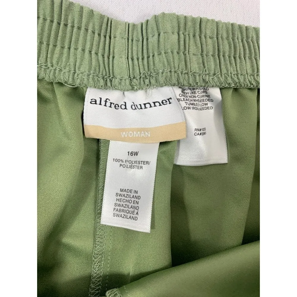 Alfred Dunner Women's Birds of Paradise Aloe Green Dress Pants - Image 3