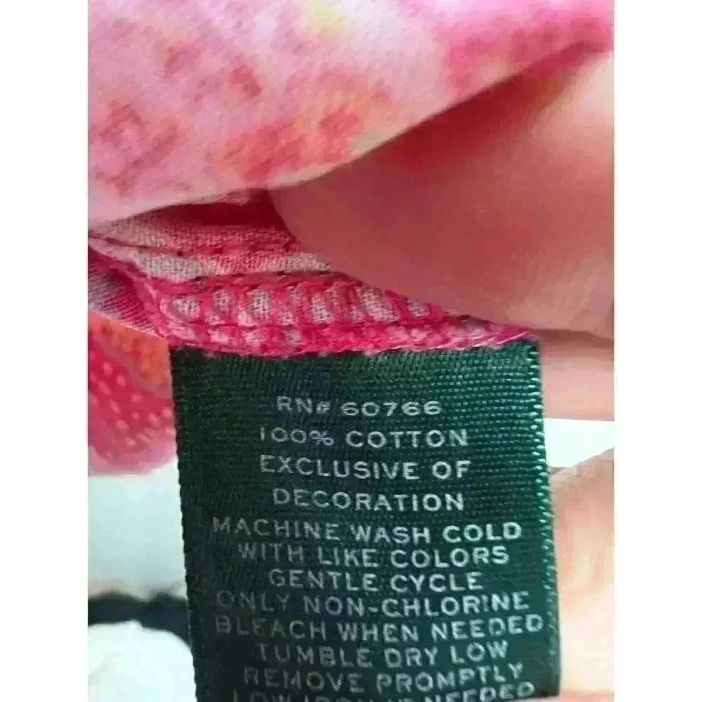 Lauren Ralph Lauren Nightgown Night Shirt Paisley Print Button Up Small Pink - Image 8