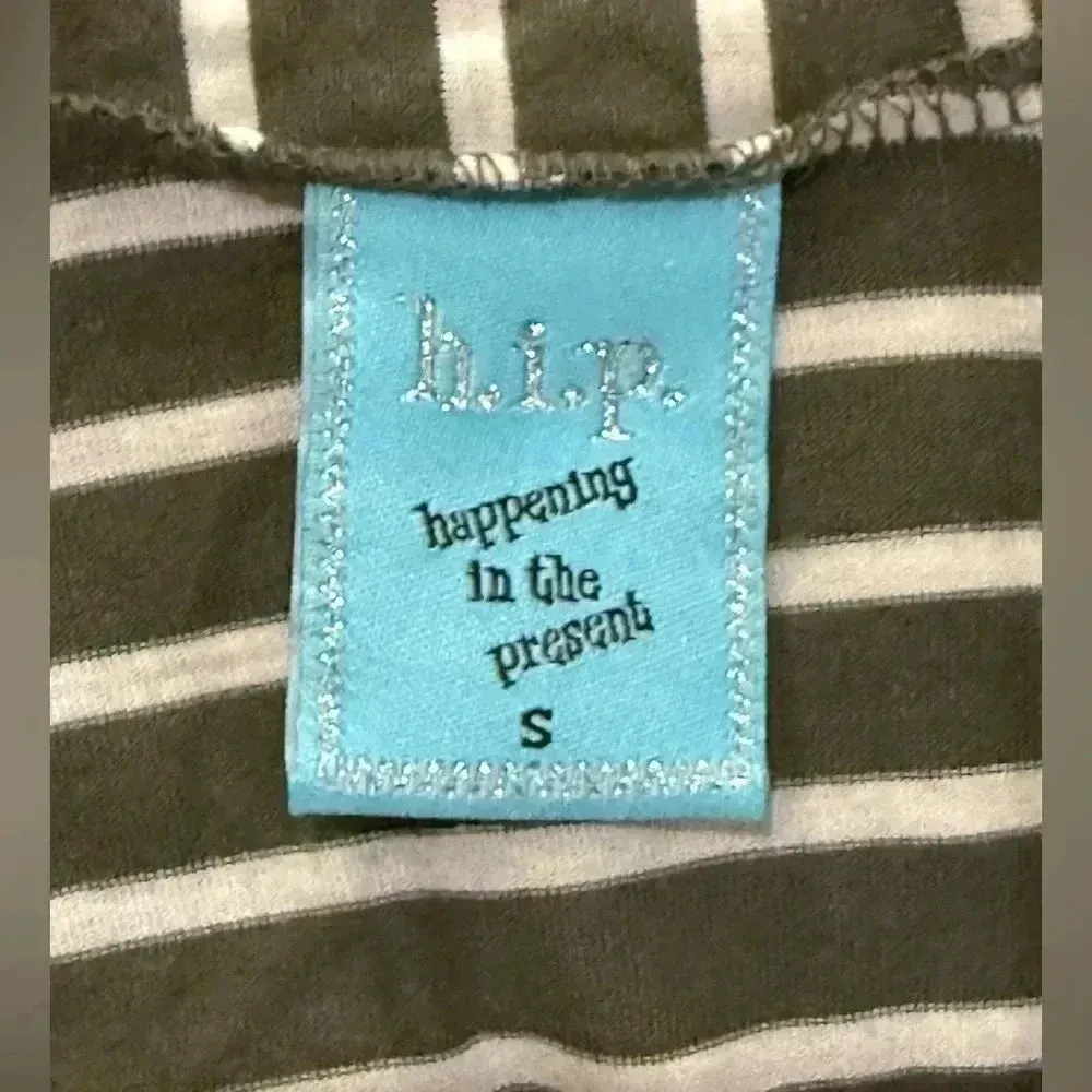 H.I.P. Green & White Striped Open Front Cardigan - Image 5