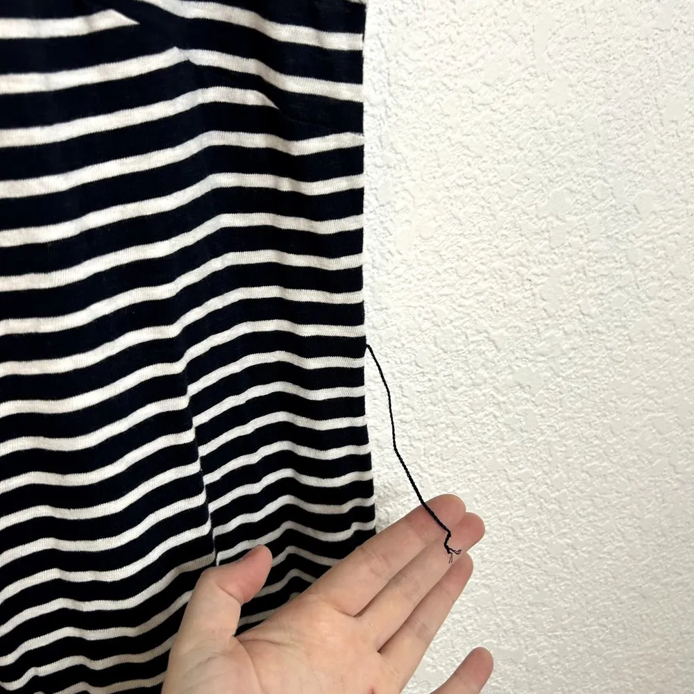 Talbots Petite Stripe Tshirt Dress Womens Size Petite Meidum Navy White NWT - Image 5