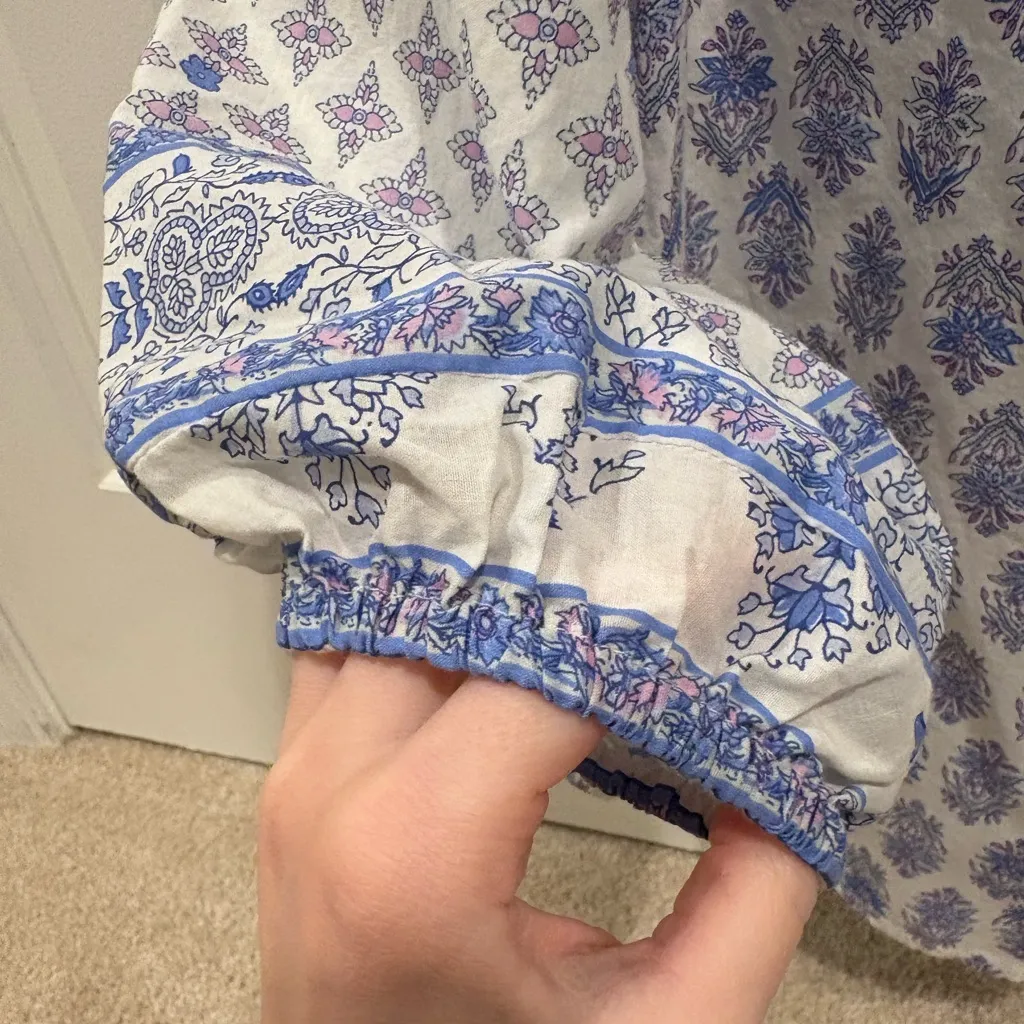 Boho Peasant Style Printed Top Size L - Image 2