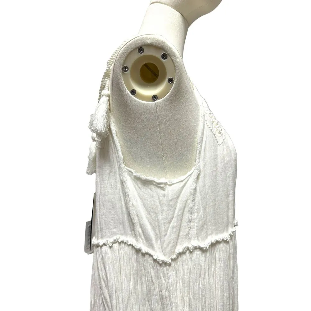 Talisman Raja Maxi White Dress Size Small Bohohemian Summer Beach Vacation Maxi - Image 7