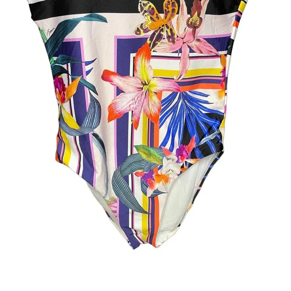 Trina Turk Treasure Cove Bandeau‎ One Piece Swimsuit Size US 6 - Image 4