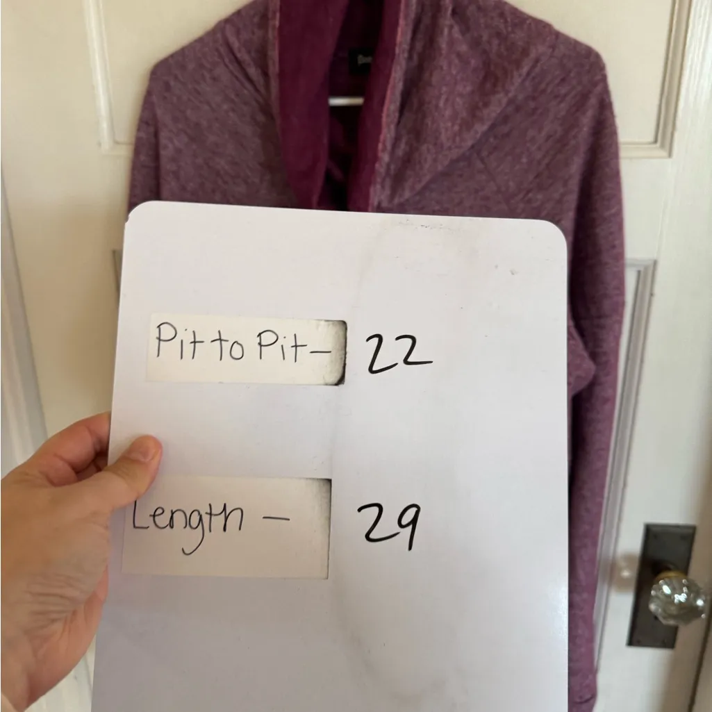 Betabrand mauve purple cowl neck pullover size large - Image 7