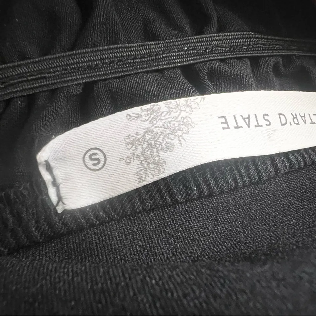 Altar’d State Black Sleeveless Smocked Triangle Cup Maxi Dress Size Small Witchy - Image 11