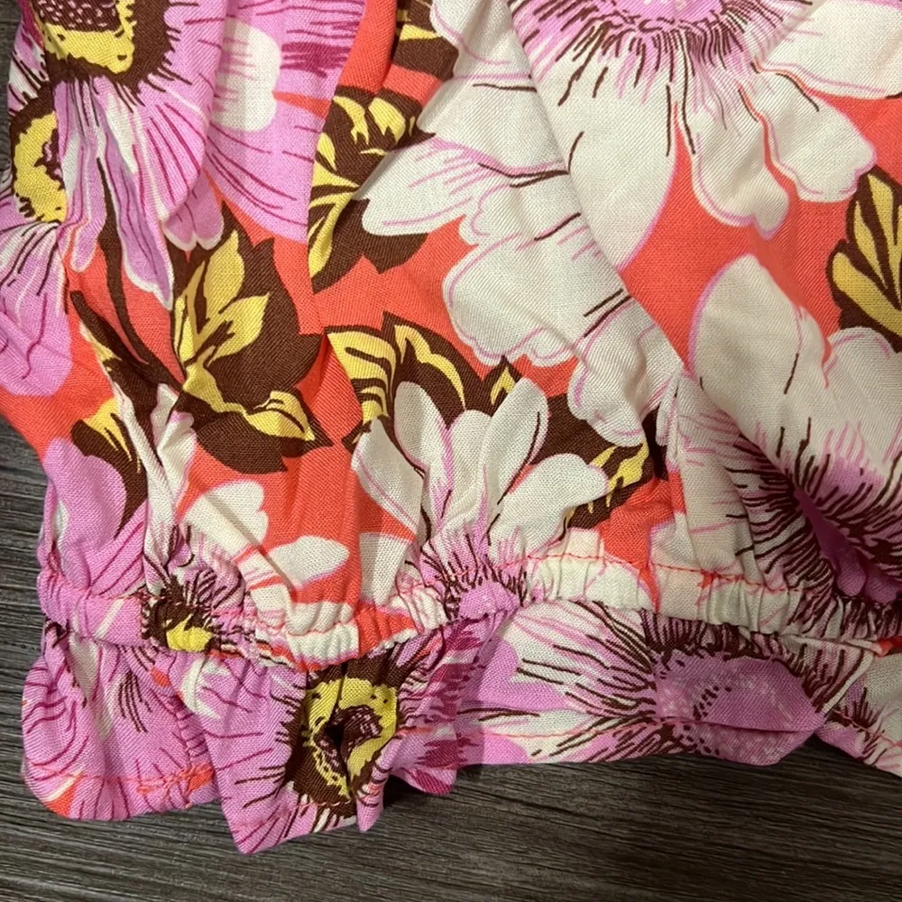 Lily Rose Floral Ruffle Boho Crop Top Junior’s Large - Image 3