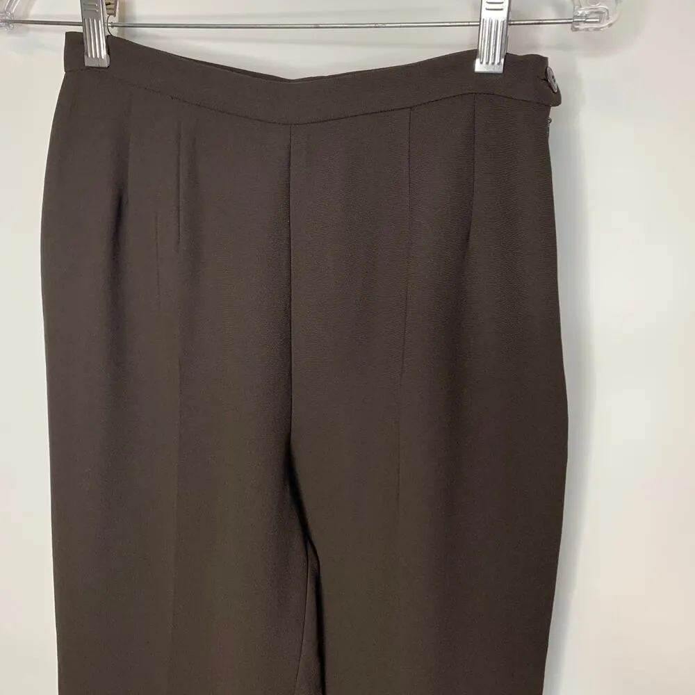 Casual Corner Deep Brown Dress Pants Trousers 26" Waist Size XS - Image 3
