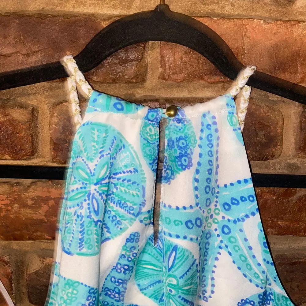 NWOT Lilly Pulitzer Target Sea Urchin White Blue Sleeveless Halter Top Size XS - Image 12