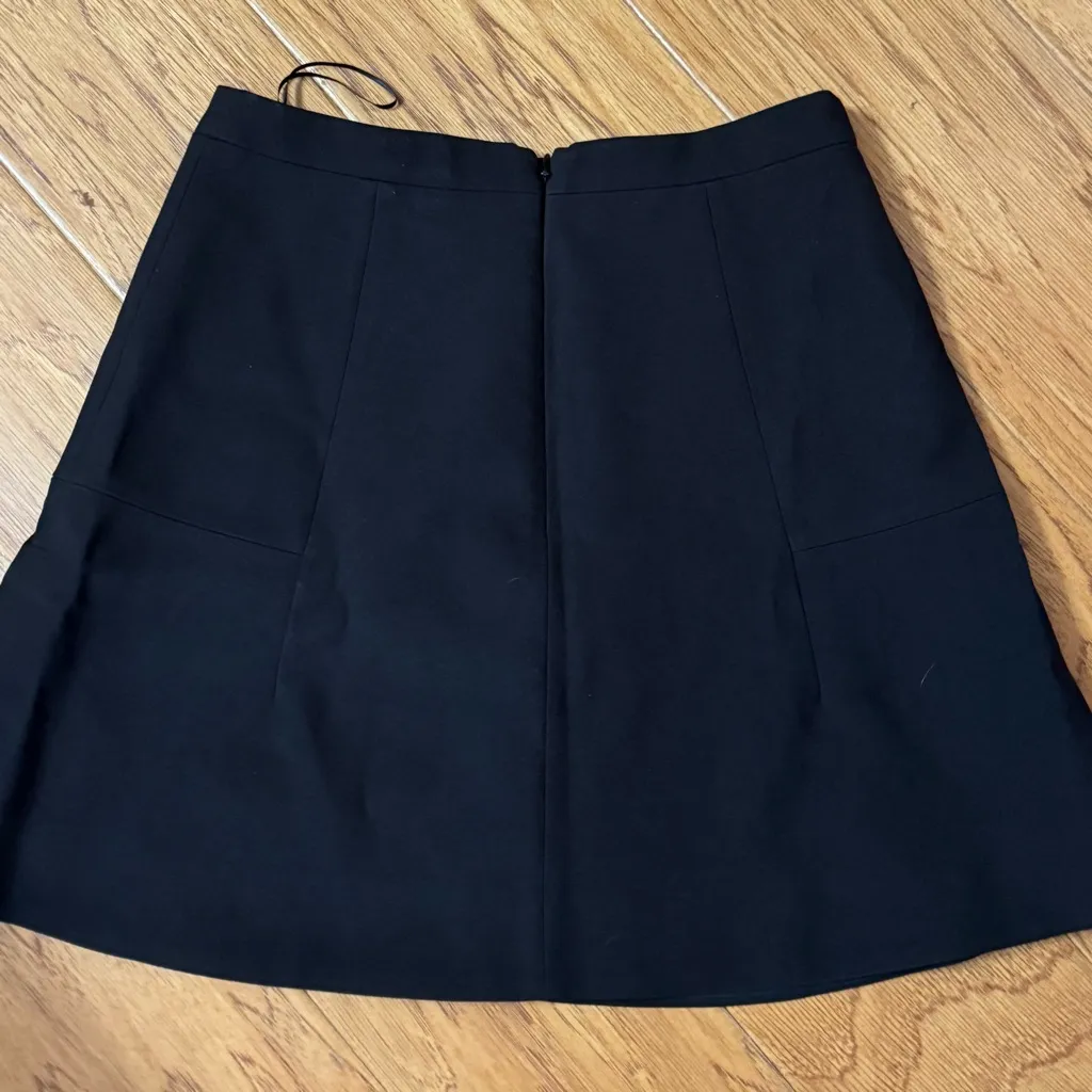 J. Crew A Line Mini Skirt Women’s 0 Black Lined Zipper Back Office Career - Image 3