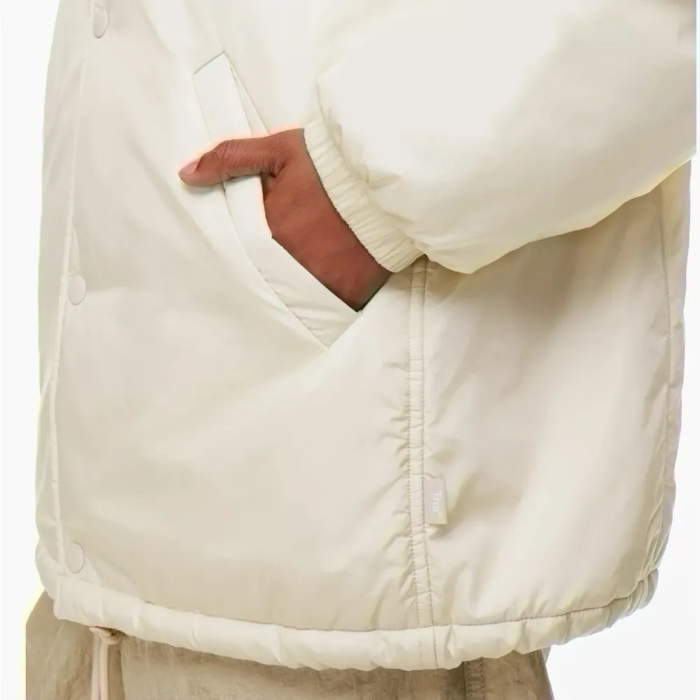 Aritzia Tna Women’s Coaches Jacket Limited Edition Matte Pearl Oversized - Image 11