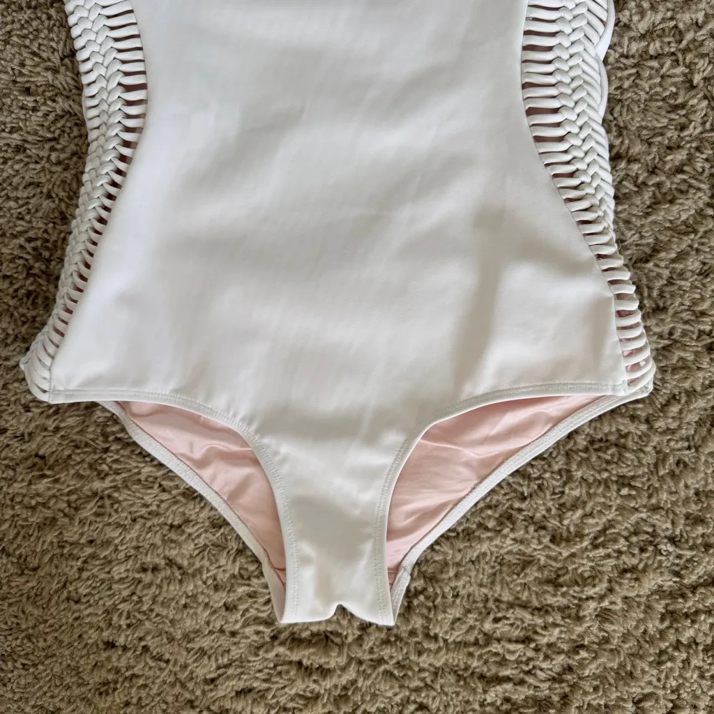 Zimmermann Cutout Style Sides One Piece Swimsuit - Image 3