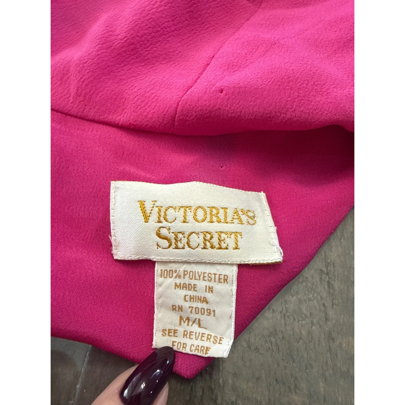 Vintage Victorias Secret Gold Label Long Sleeve Kimono Robe M L Abstract Floral - Image 6