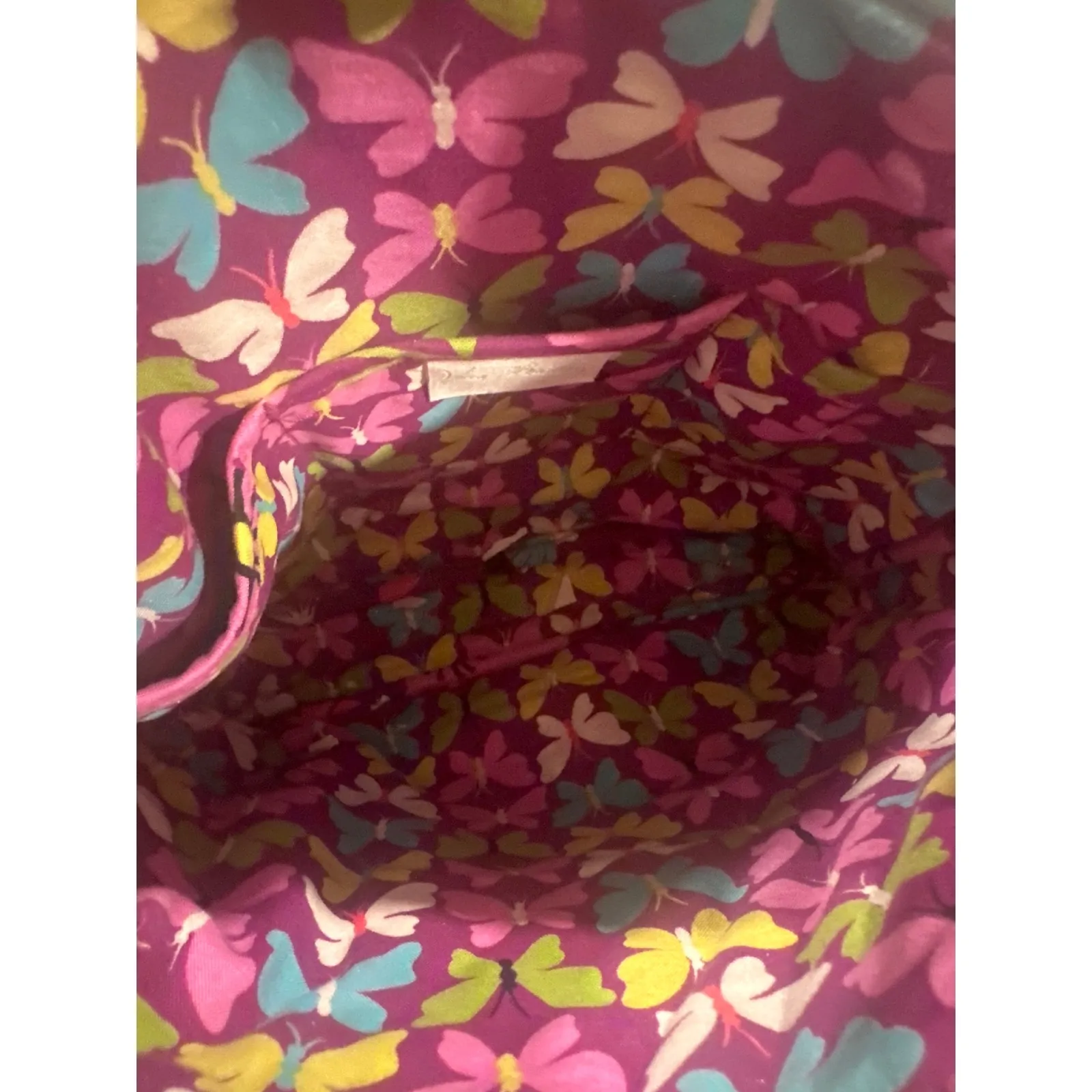 Vera Bradley Purple Floral Butterfly hipster Crossbody Shoulder Bag Purse - Image 6