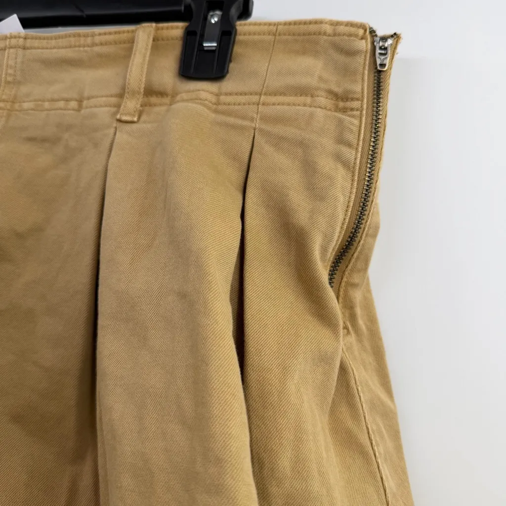 American Eagle stretch pleated mini skort size 10 NWT Mid rise Tan - Image 2