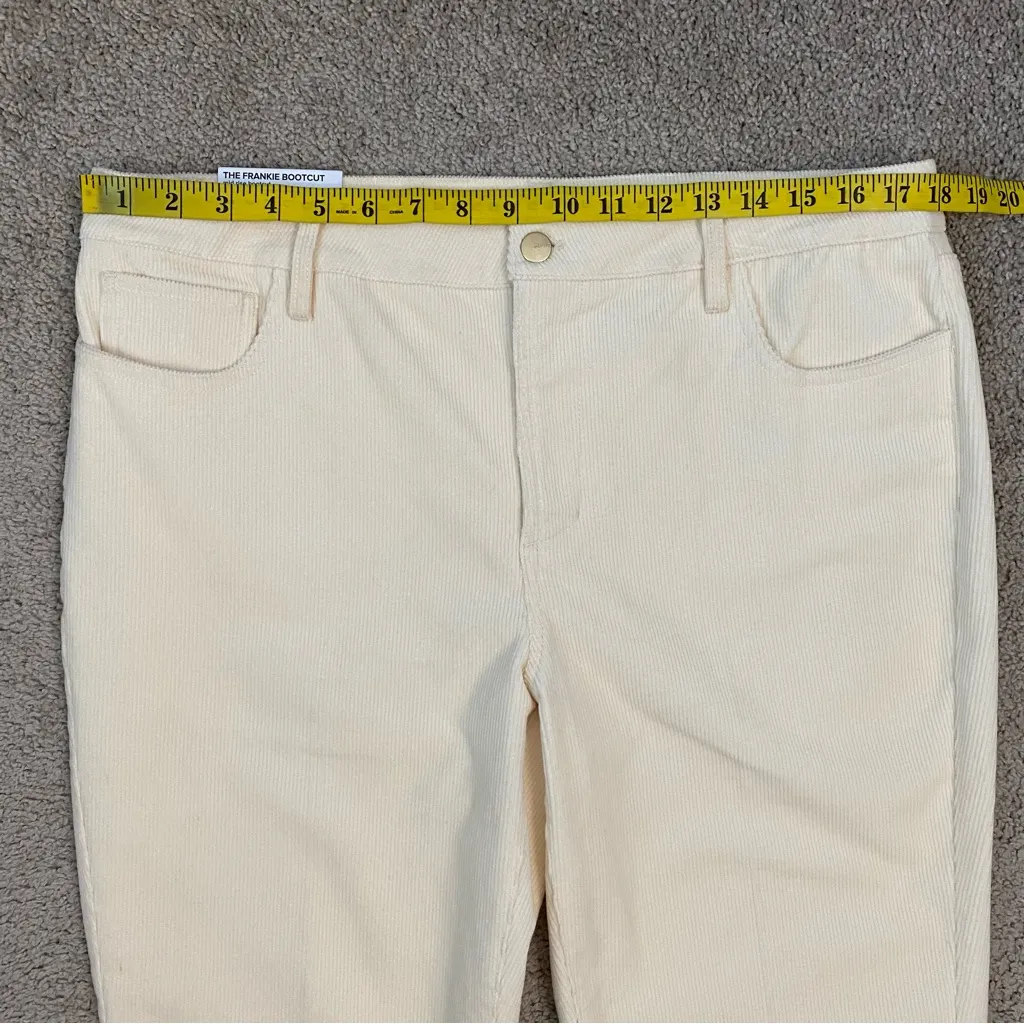 Joe's The Frankie Mid Rise Corduroy Slit Bootcut Jeans in‎ Double Cream Size 33 - Image 10