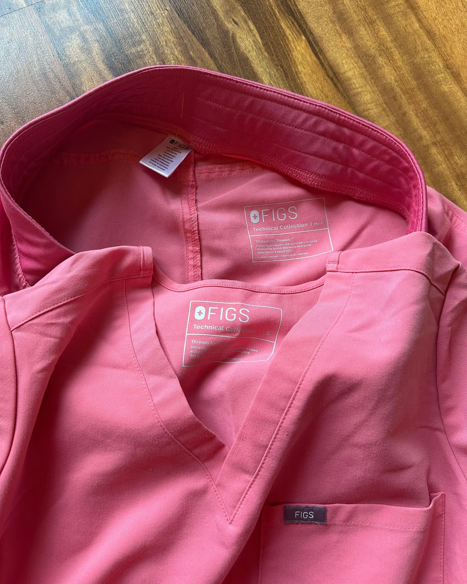 Womens Limited Edition Scrub Set in Neon Pink - Image 4