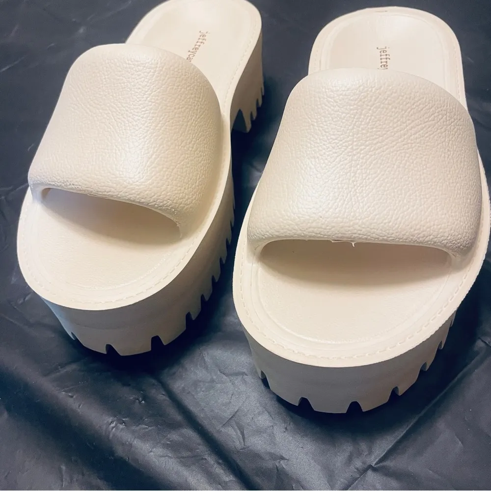 NWT Jeffrey Campbell Summertime Sandals - Women Size 7 - Sea Salt (Cream) - Image 2