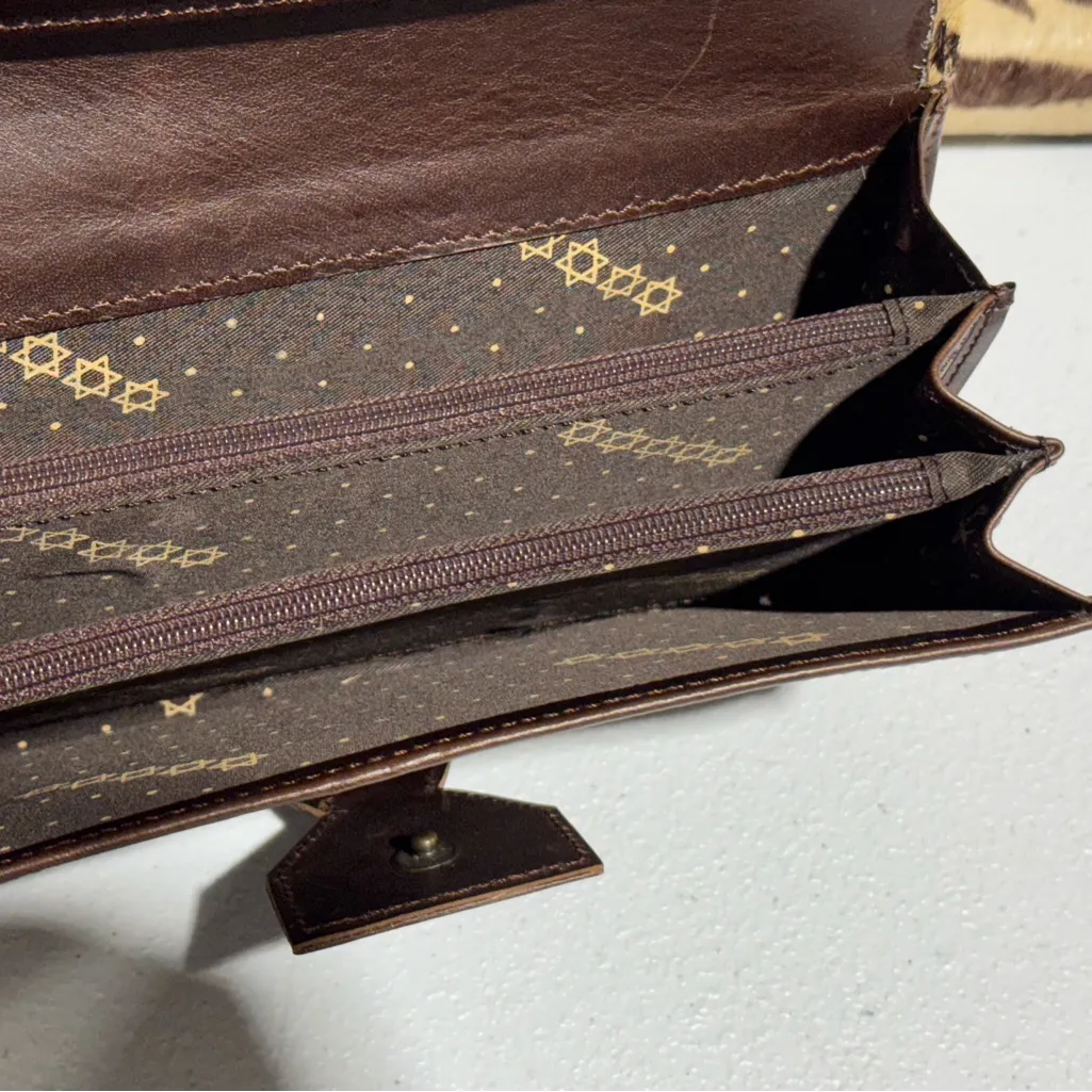 Lot Of 4 Real Handmade Animal Print Fur Leather Loop Closure Wallet/Hand Clutch - Image 10