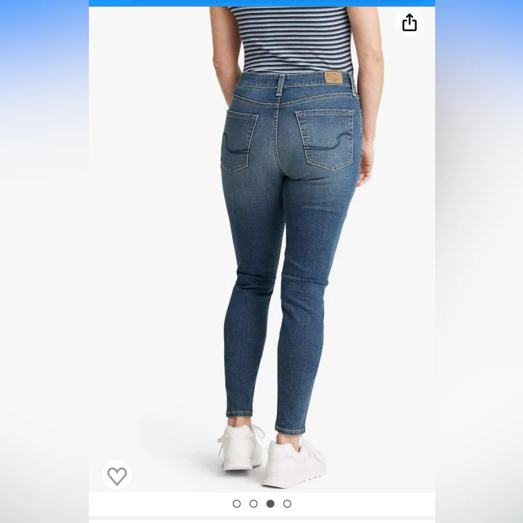 Signature Levi Strass high rise jegging skinny distressed jeans - Image 3