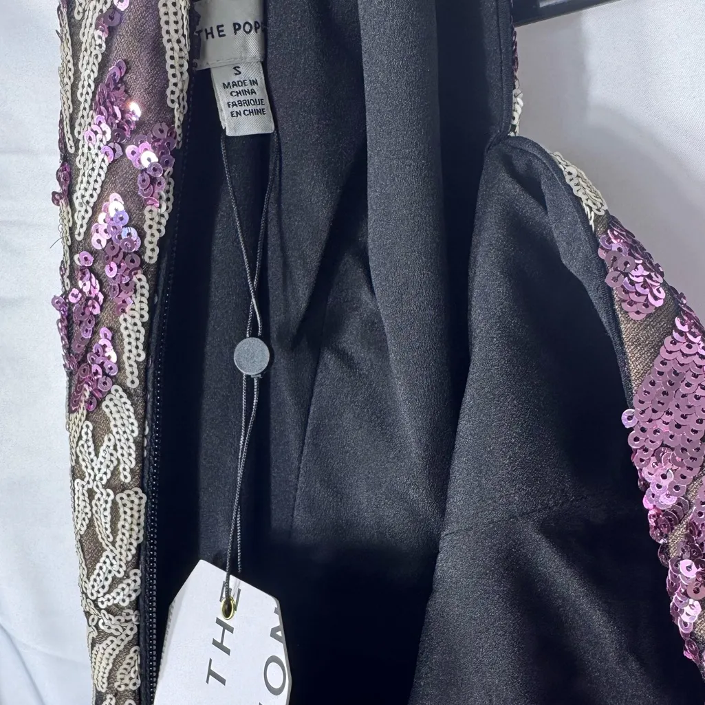 NWT Dress the Population Women’s Elisa Sequin Fit & Flare Midi Dress Small - Image 7