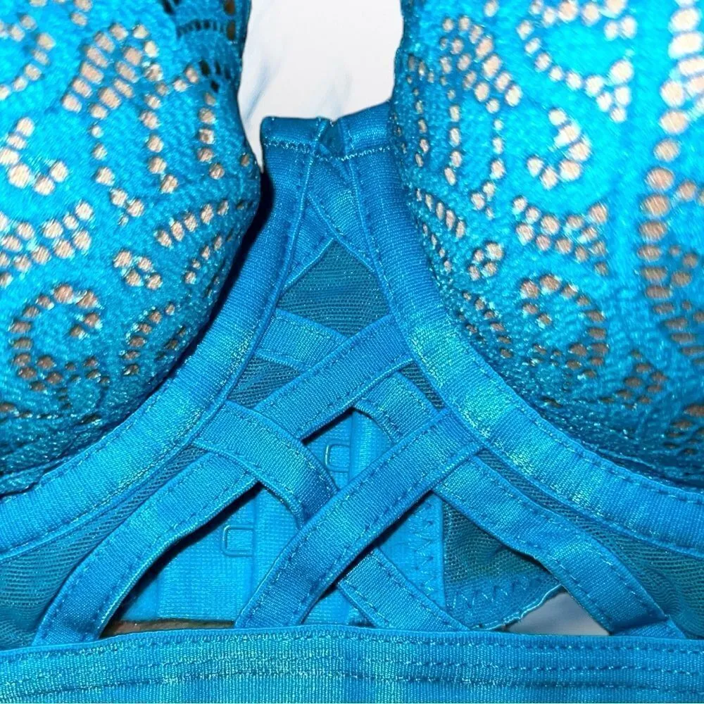 Adored by adore me super cute aqua blue lace bra! New! - Image 3