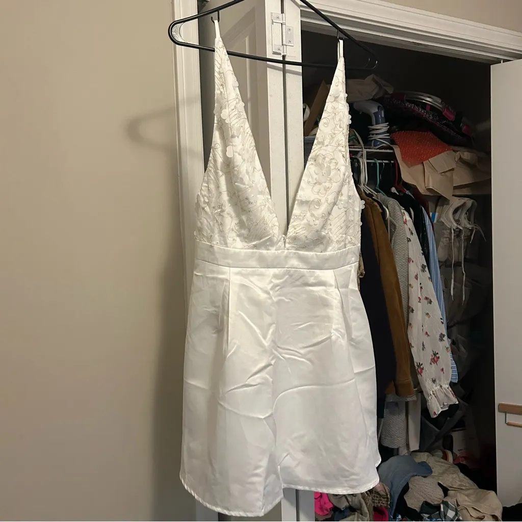 Hello Molly White Lovers Connection Mini Dress - Image 11