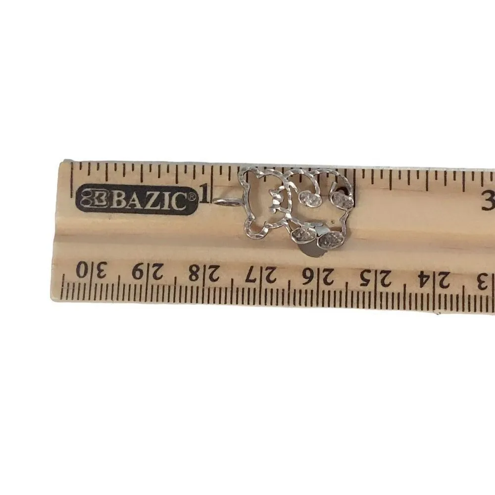 925 Sterling Silver Vintage Teddy Bear Pendant - Image 5