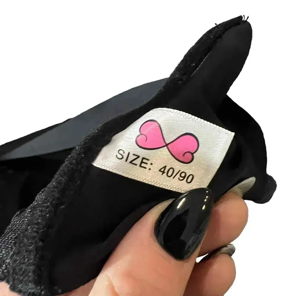 Wireless Wide Strap/front clasp Full Cup Sports Bra Size 40/90 Shockproof Shape - Image 3