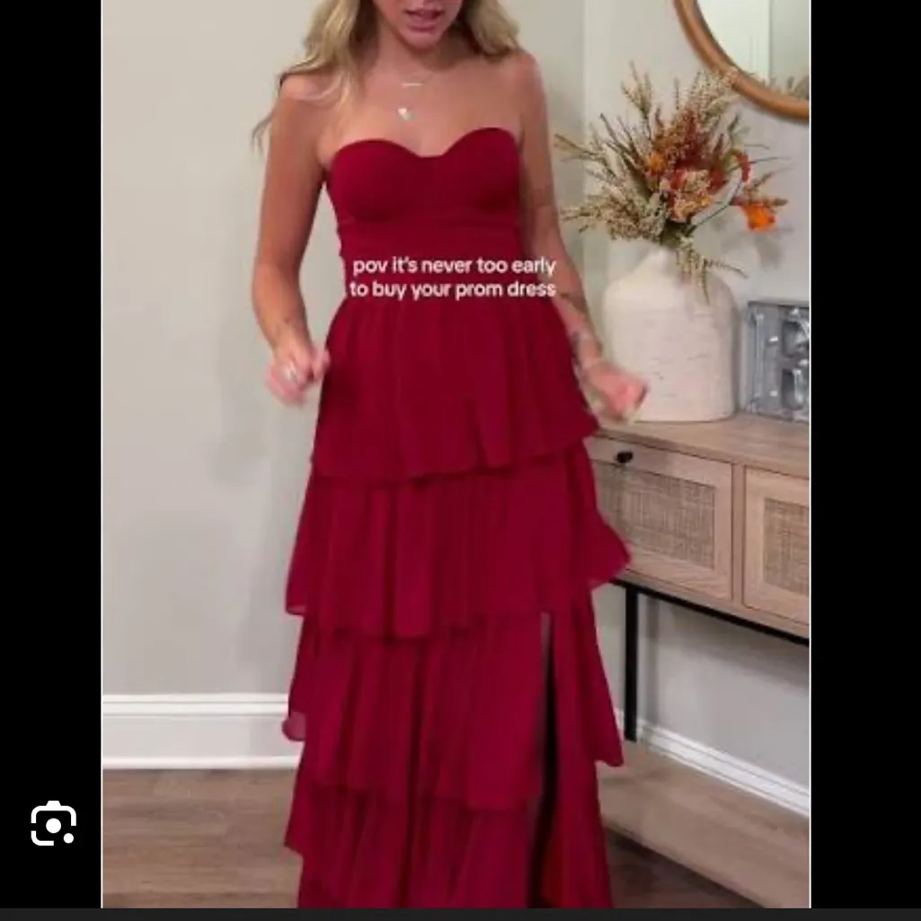 NEW Lovers and Friends Hattie Gown in Deep Red - Image 4