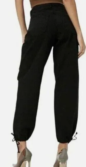 NWT Good American Cotton Uniform Relaxed Drawstring High Rise Denim 6/28 - Image 2