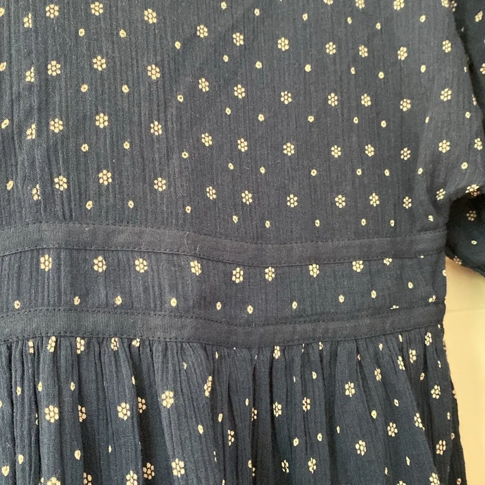 Ulla Johnson Paulette Blue Dress Cotton Size 2 Patterned Floral Ditsy Midi Dress - Image 15