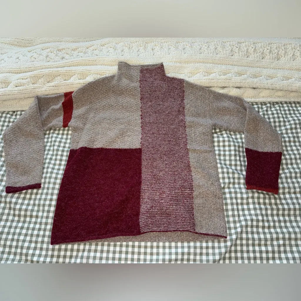 Cyrus color block funnel neck sweater - Image 2