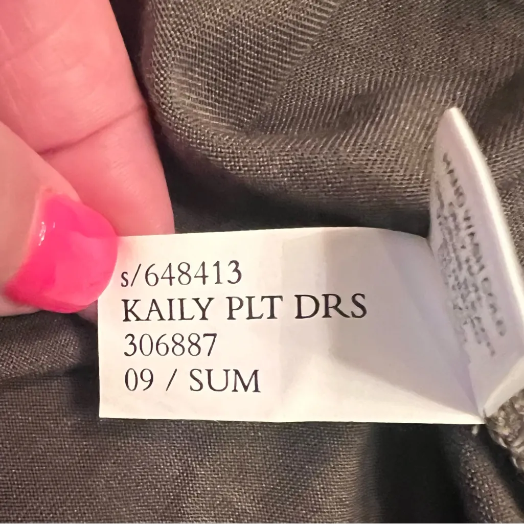 Banana Republic Kaily Silk/Cotton Pleated Sleeveless Dress in Taupe Sz XS Petite - Image 11