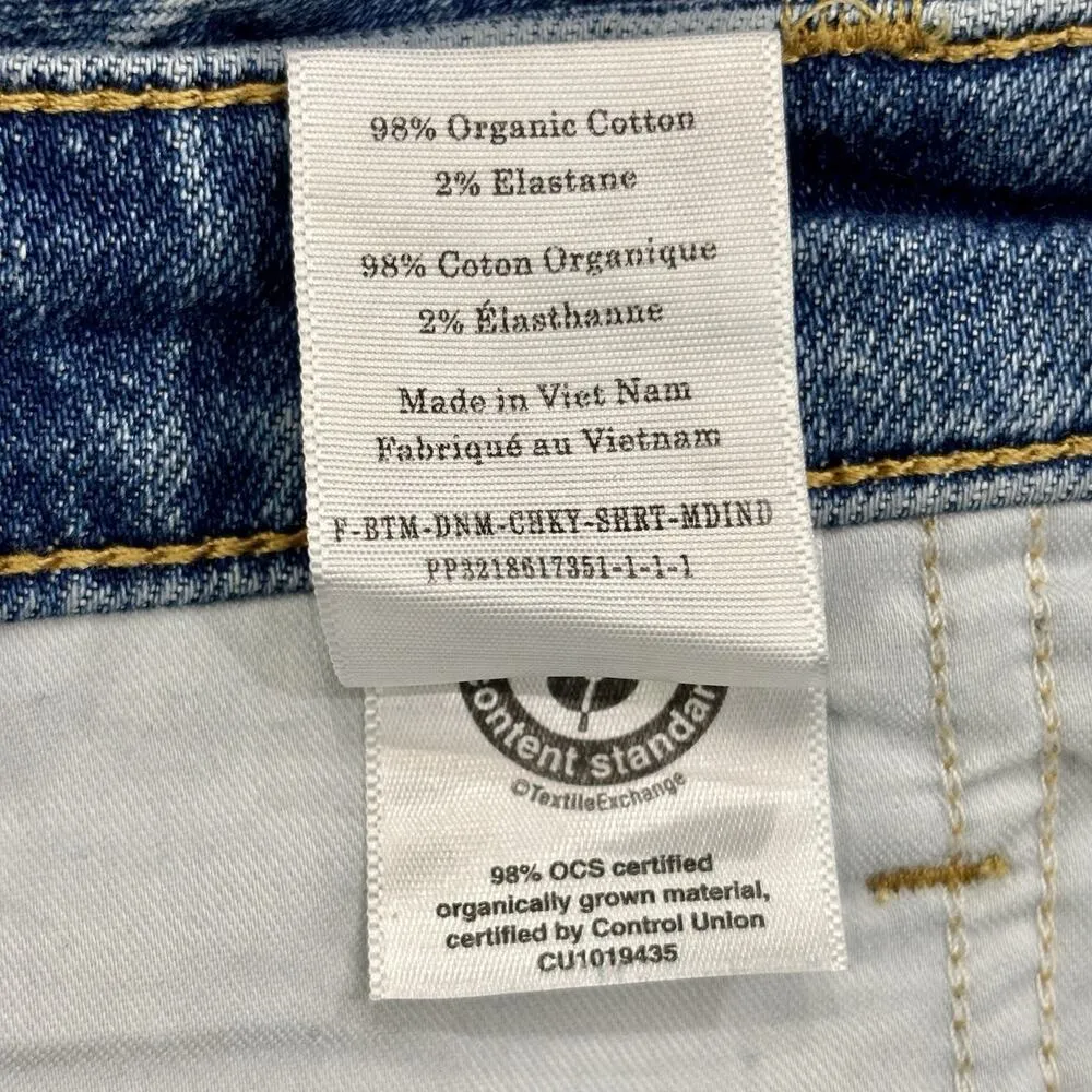 Everlane Women’s Size 31 Blue Organic Cotton Denim Cheeky Shorts - Image 4