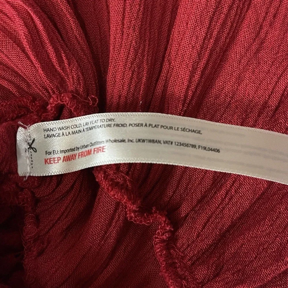 Free People Intimately X-Small Adella Cami Top Cherry Red Ruffled Crochet Lace - Image 7