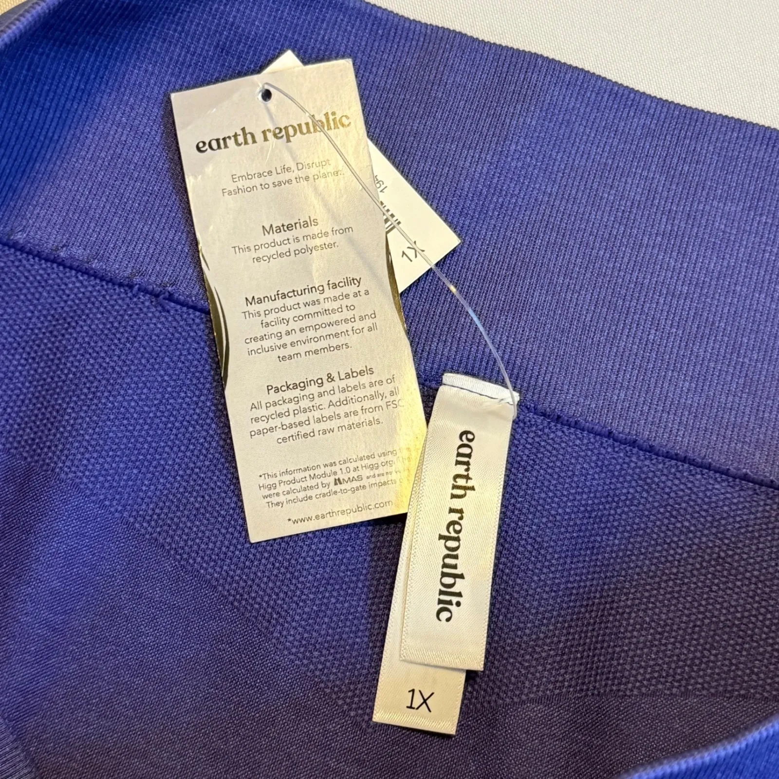 Earth Republic Ombre Seamless Legging‎ Women New 1X Purple Activewear Athletic # Blue - Image 6