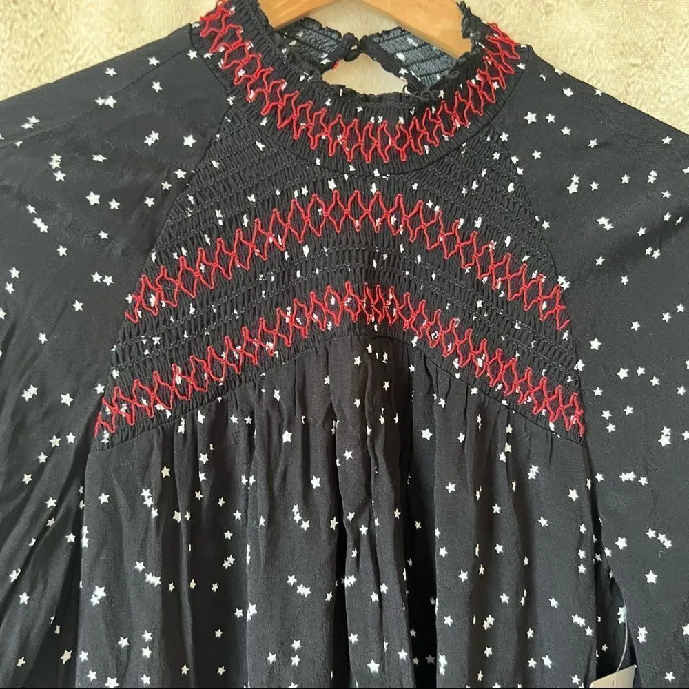 Zara Star Print Stitch Black Romper - Image 4