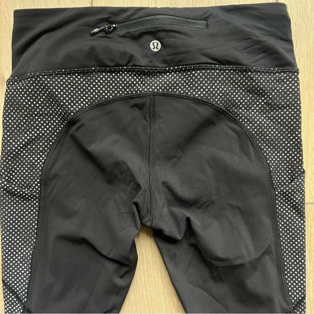 Lululemon Special Edition Speed Tight Reflective‎ Ravish Reptile Size 6 Black - Image 13