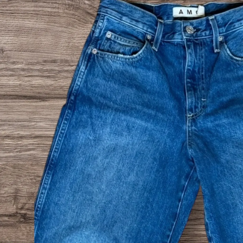AMO Sandra Baggy Jeans – Emotion 100% Cotton Size 24 Blue - Image 7