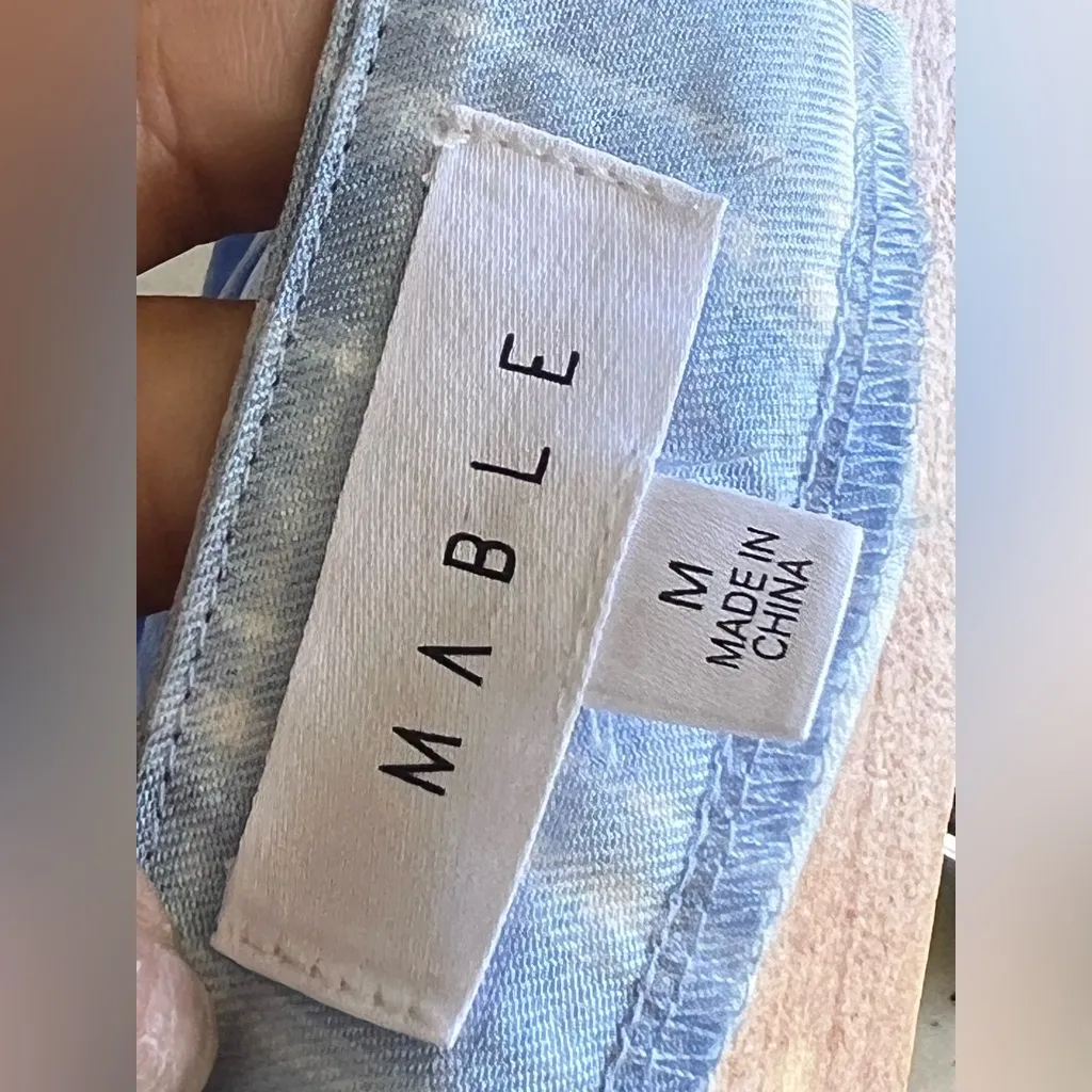 Mable Light Blue Pleated Skirt Size M - Image 5