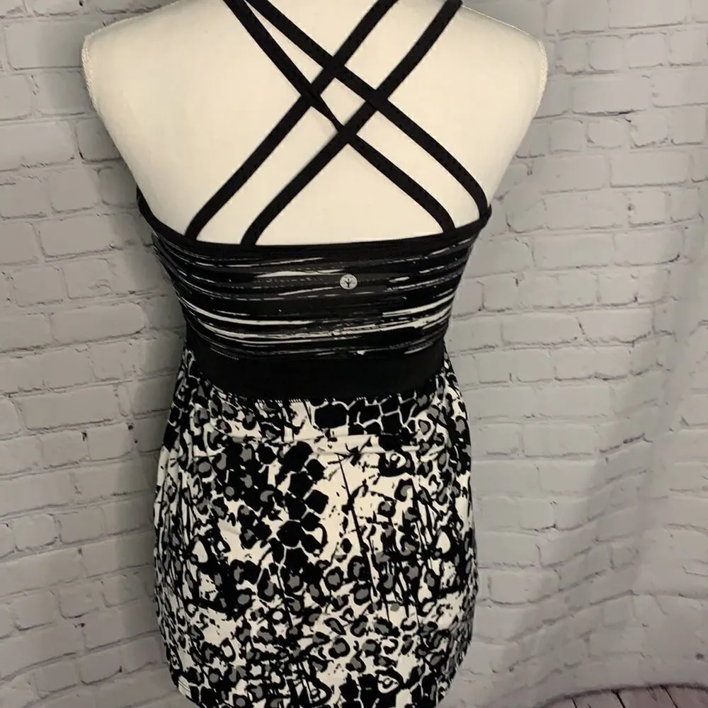 Soybu Black White Racerback Athletic Tank Top - S - Image 2